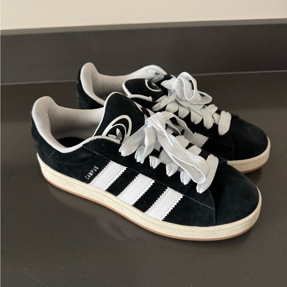Adidas Campus Black Suede Sneakers